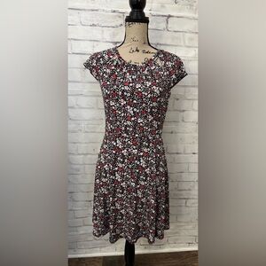 Michael Kors XS‎ Brooks Floral Print Cut Out Dress Career Feminine Work Casual